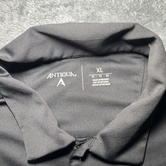 Antigua Men's Golf Shirt SZ XL Black New York Mets Embroidered Logo Polyester - Picture 2 of 16